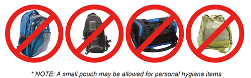  No Backpacks or Bags